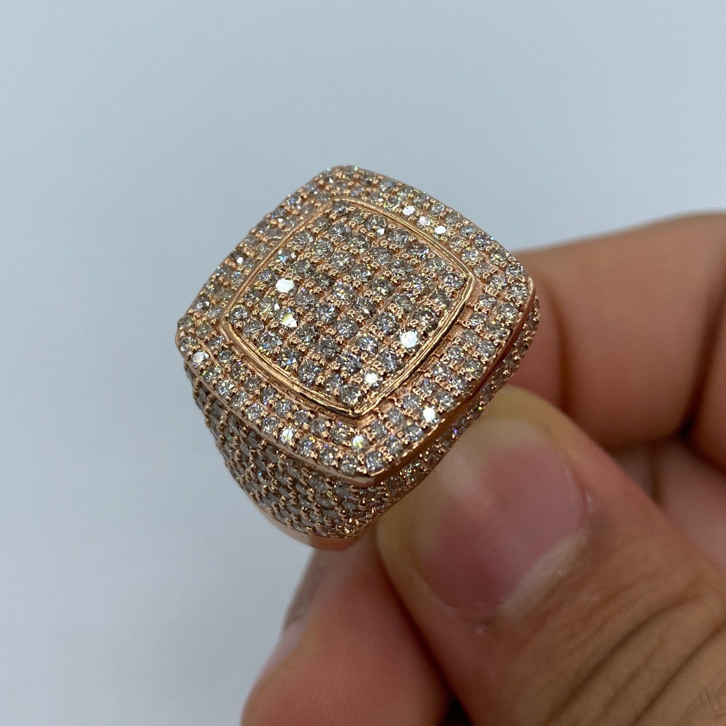 10K Jumbo Square Diamond Ring