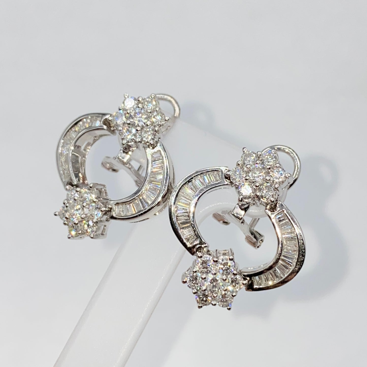18K Stardust Diamond Baguette Earrings