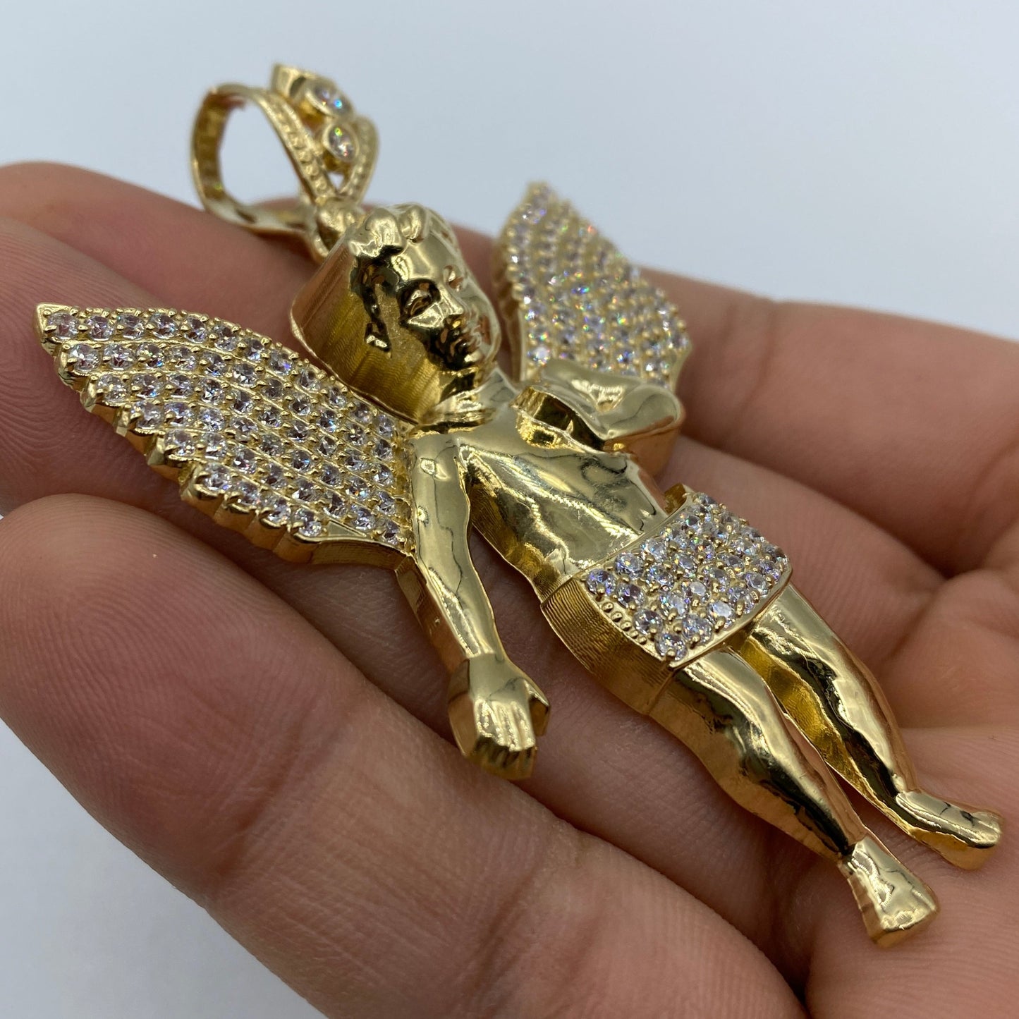 14K Baby Angel Pendant 3.0"