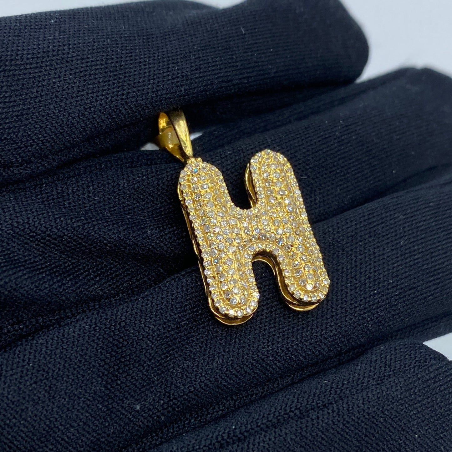 Initial H Bubble Pendant