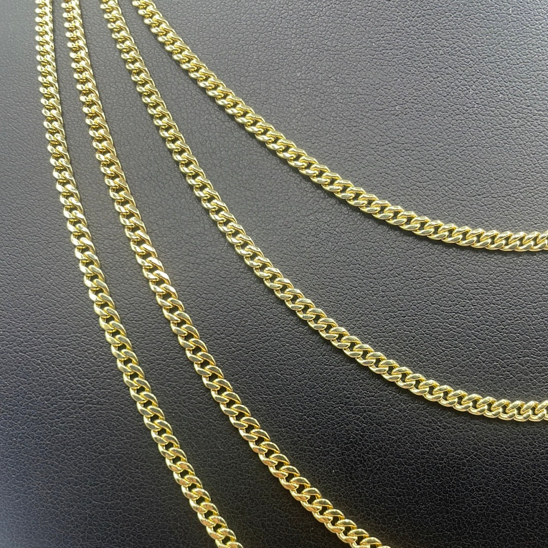 Miami Cuban Link Chain Real 10K Yellow Gold Full Collection