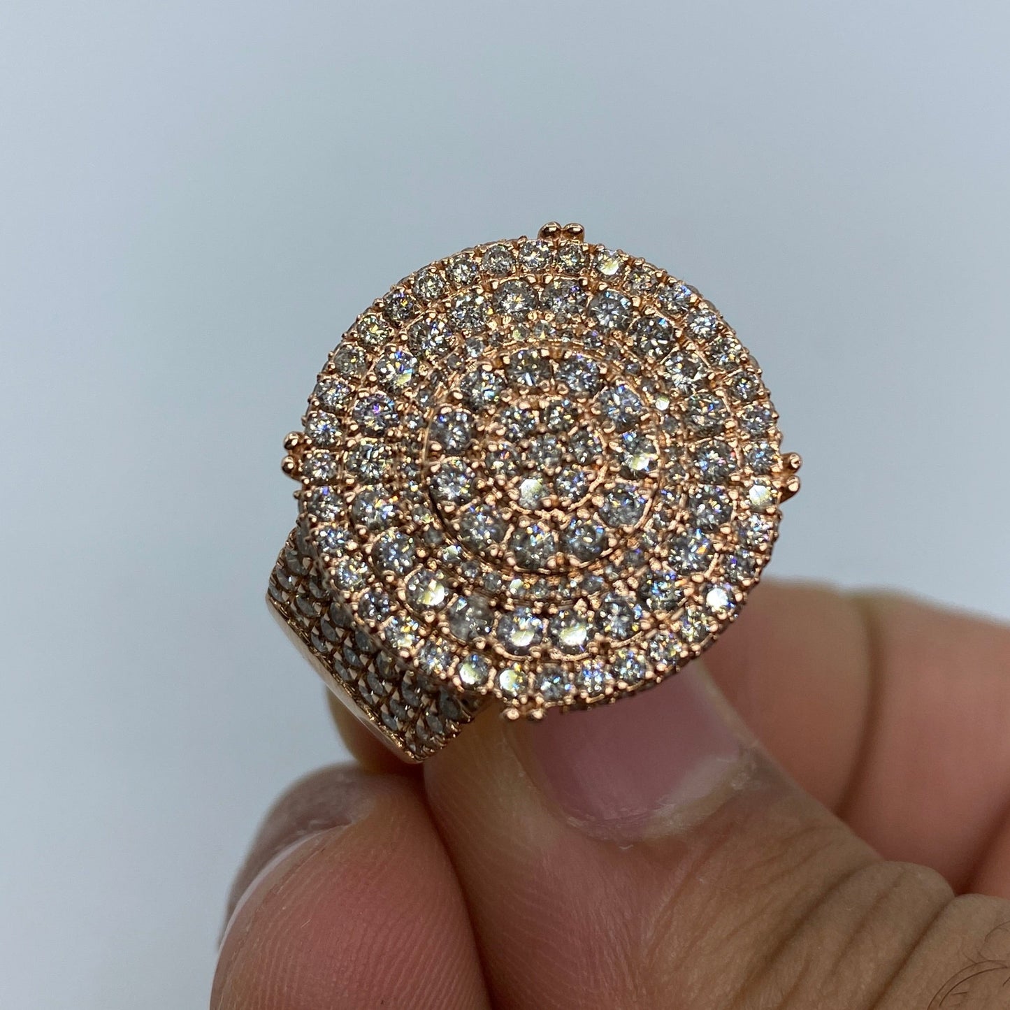 10K Jumbo Icy Time Circle Diamond Ring
