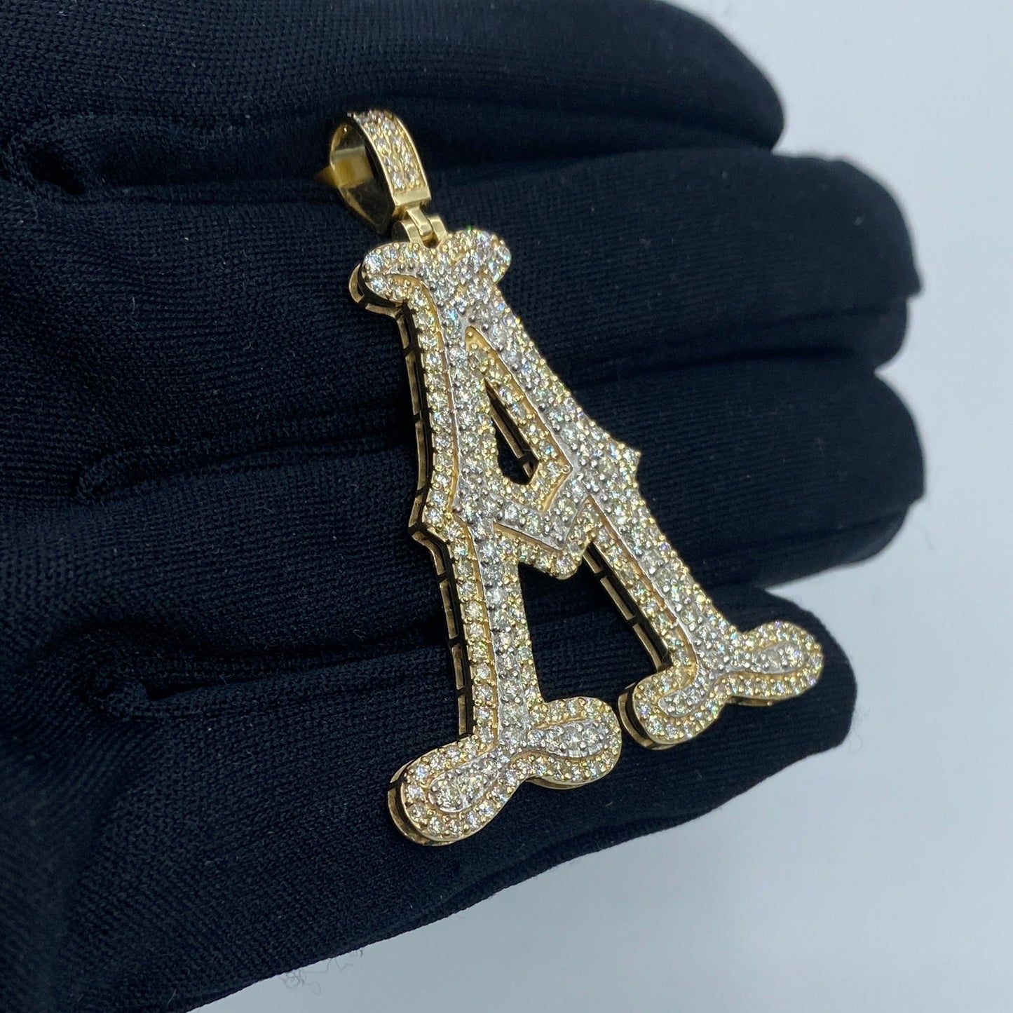 Initial A Old English Pendant