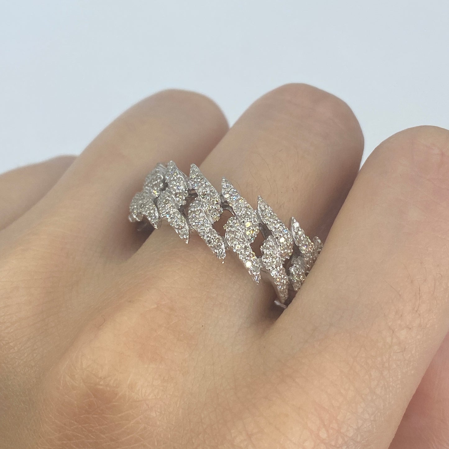 14K Eternity Cuban Thorn Ring 2.3ct