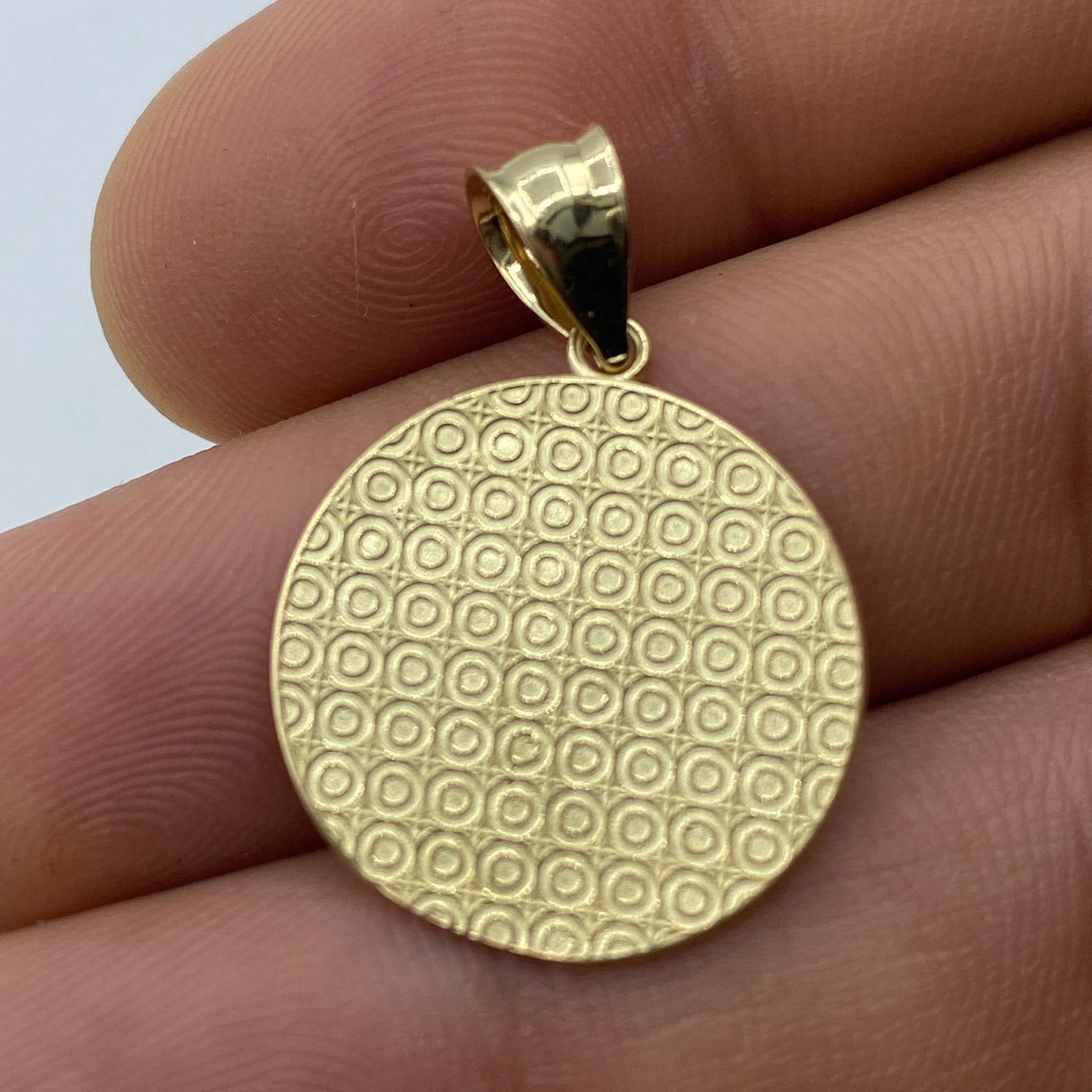 14K Saint Christopher Round Pendant