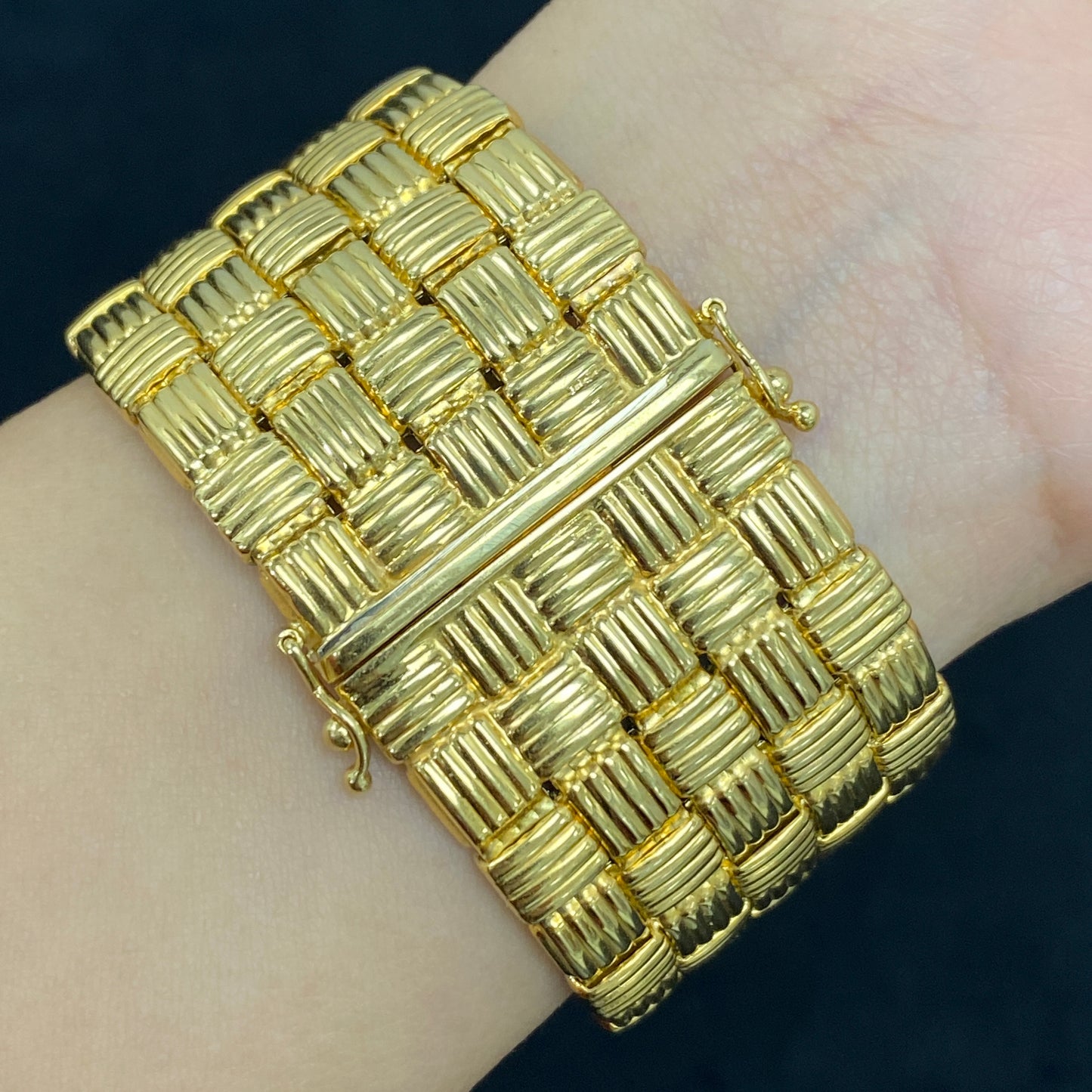 18K Woven Double Sided Bracelet