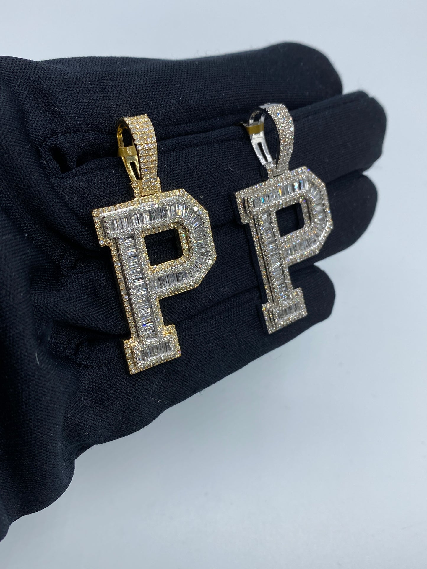 Initial P Baguette Pendant