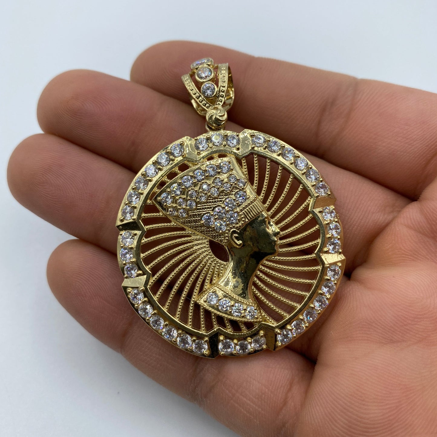 14K Queen Nefertiti Pendant