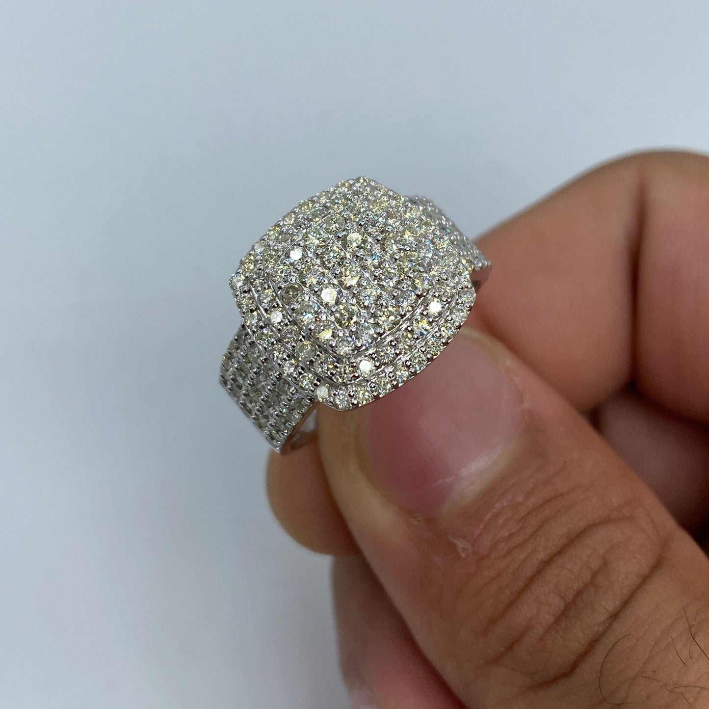 14K Square Washington Diamond Ring