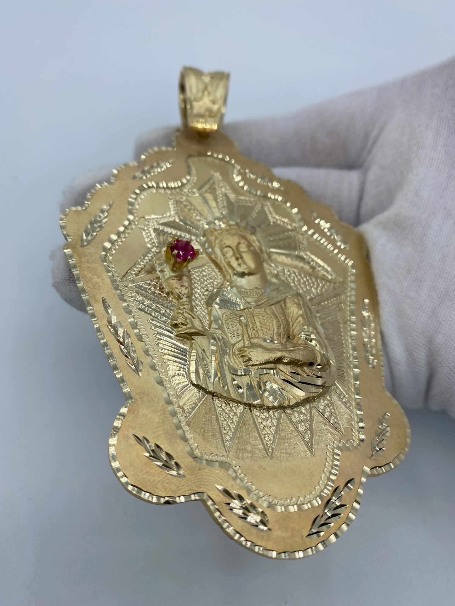 10K Saint Barbara Pendant - 4.75"