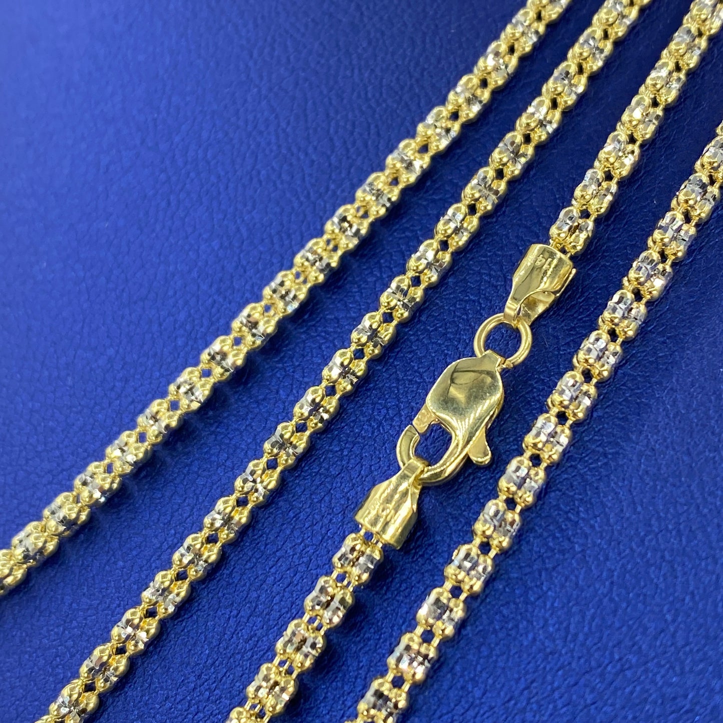 14K Ice Chain in Yellow Gold 18-24" Full Collection