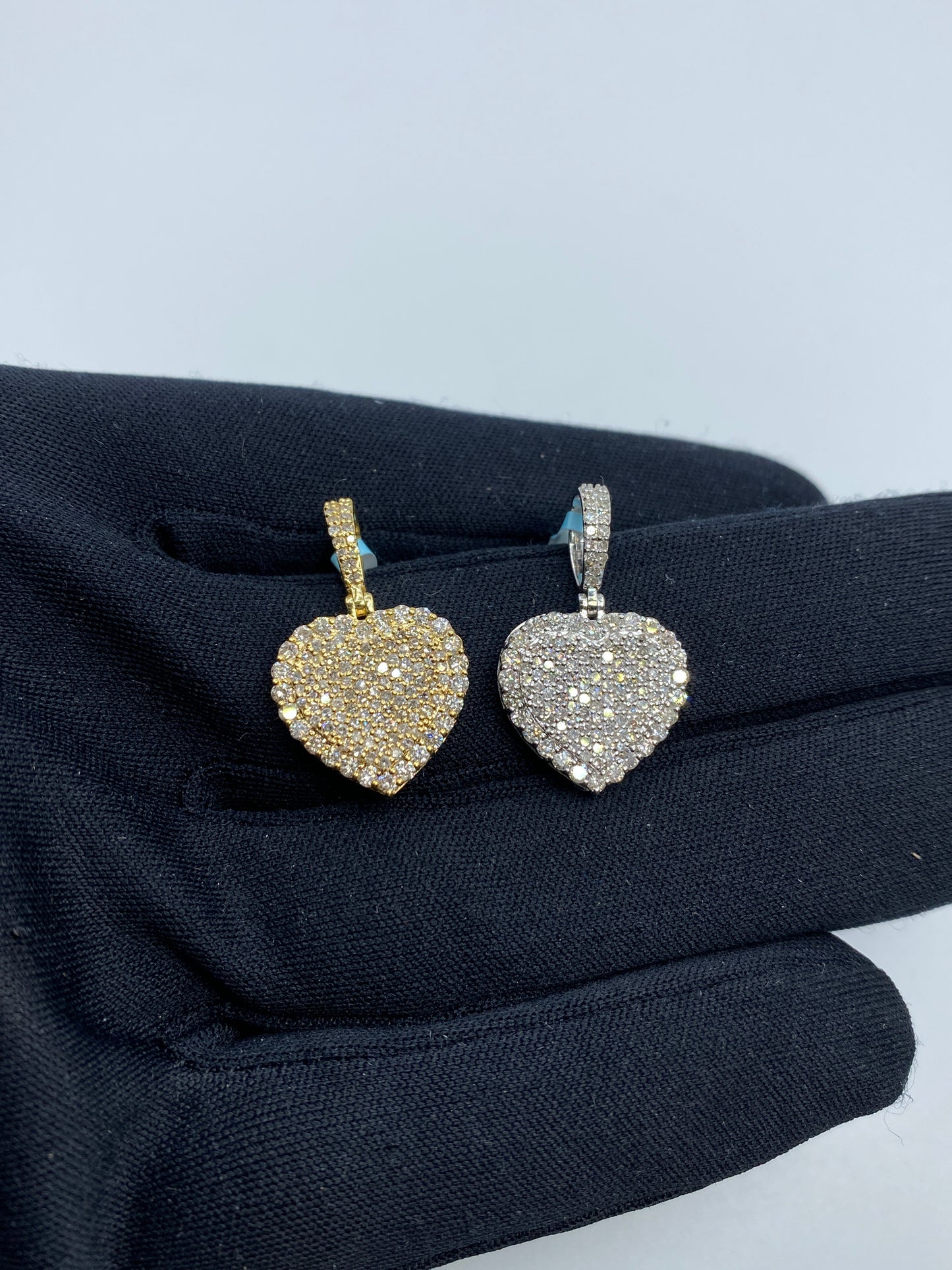 14K Heart Diamond Pendant