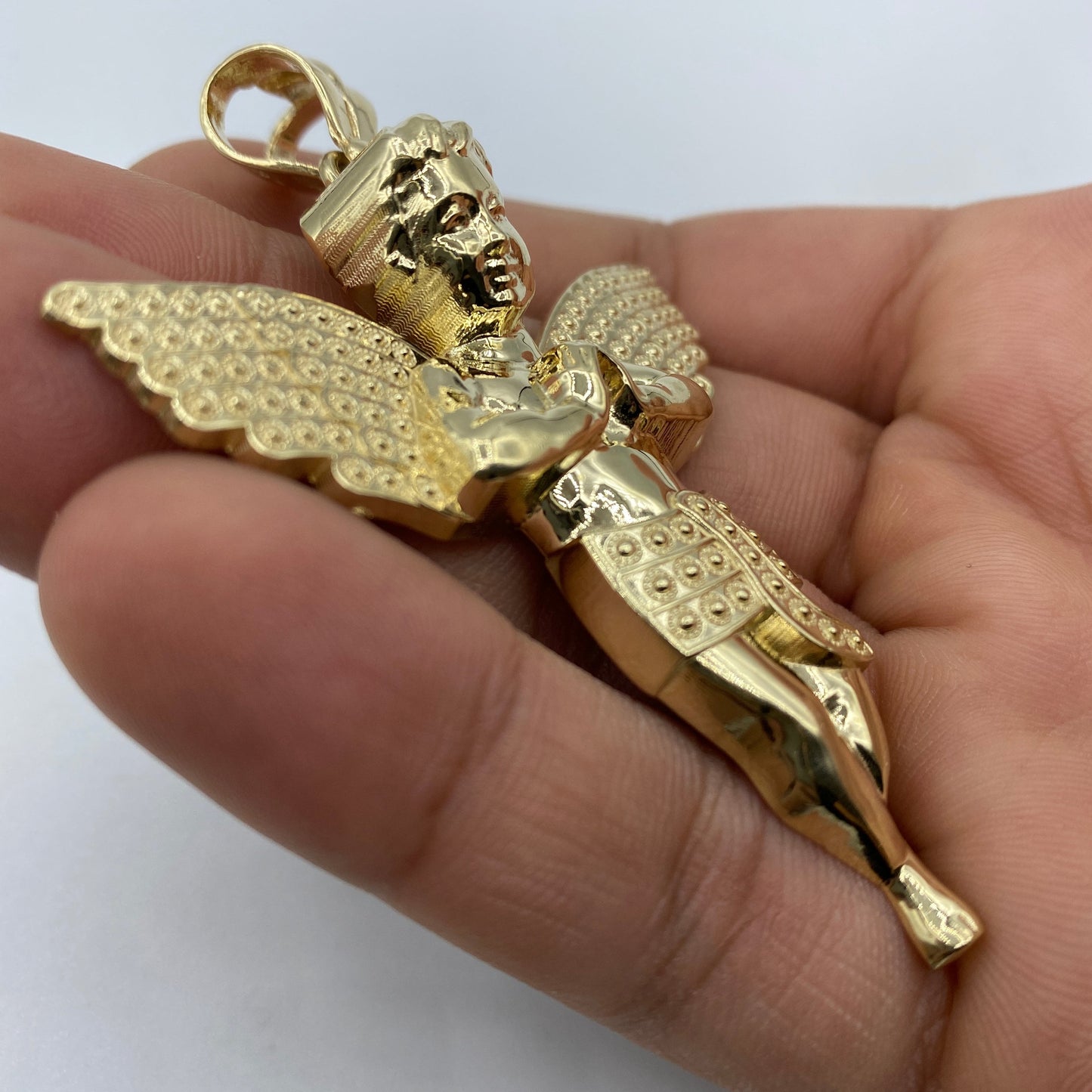 14K Baby Angel Pendant 3.0"