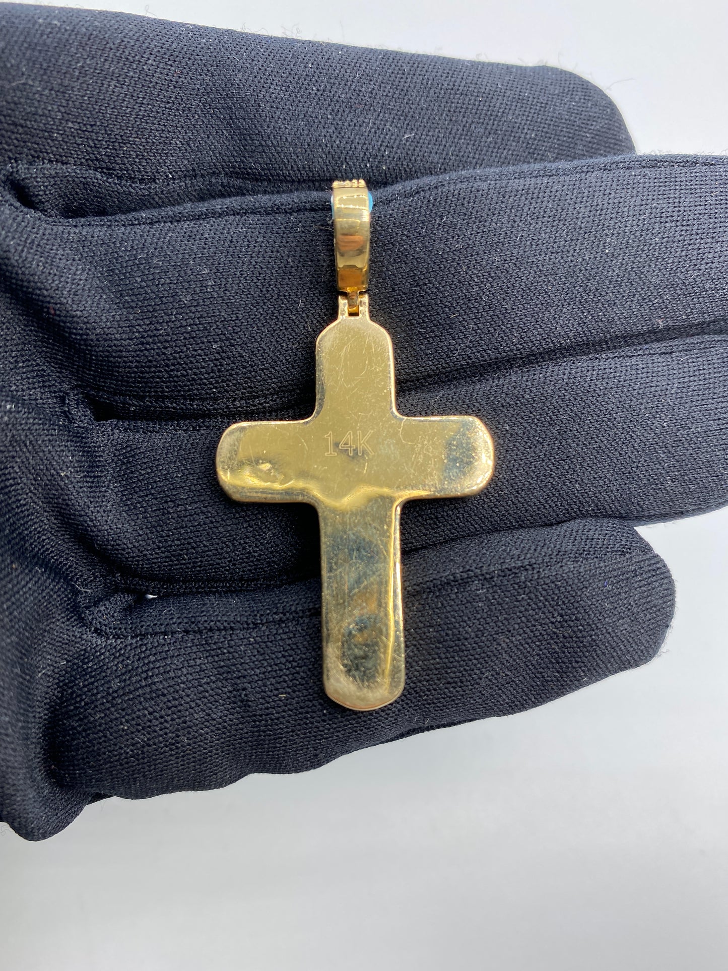 14K Cross Diamond Pendant
