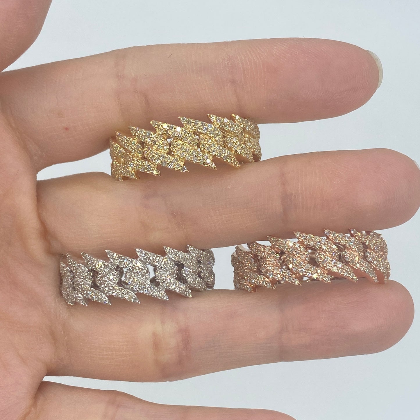 14K Eternity Cuban Thorn Ring 2.3ct