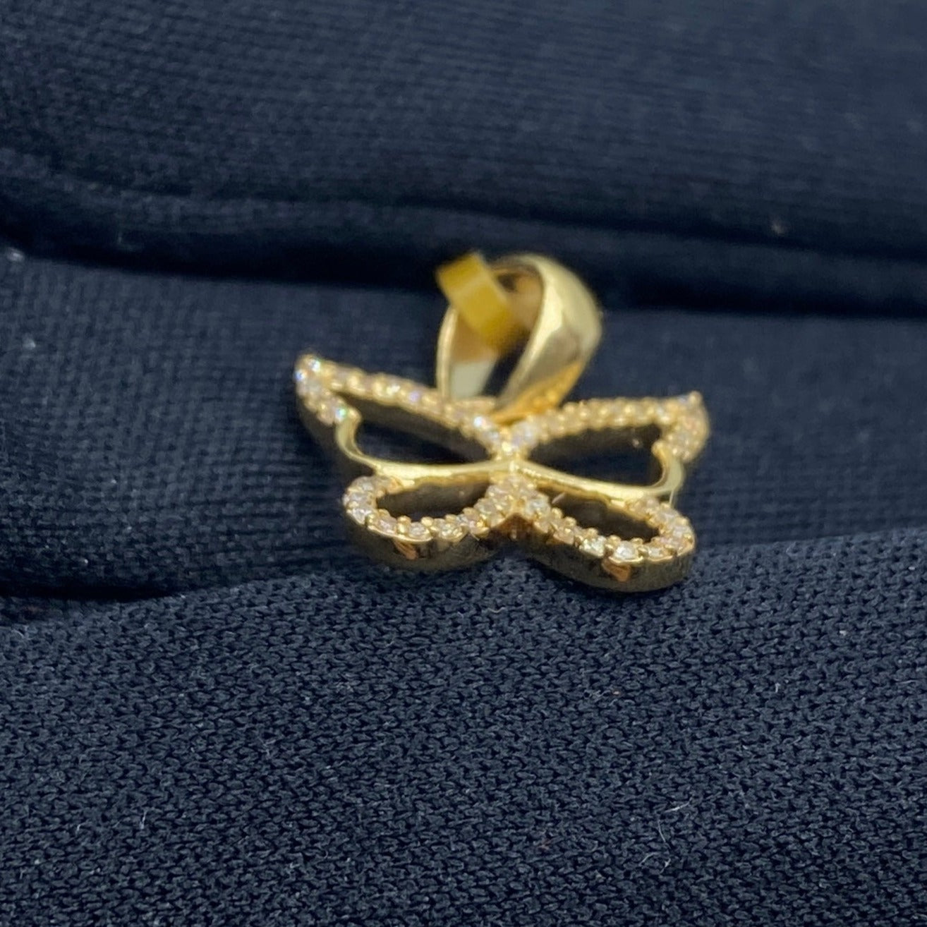 10K Butterfly Outline Pendant