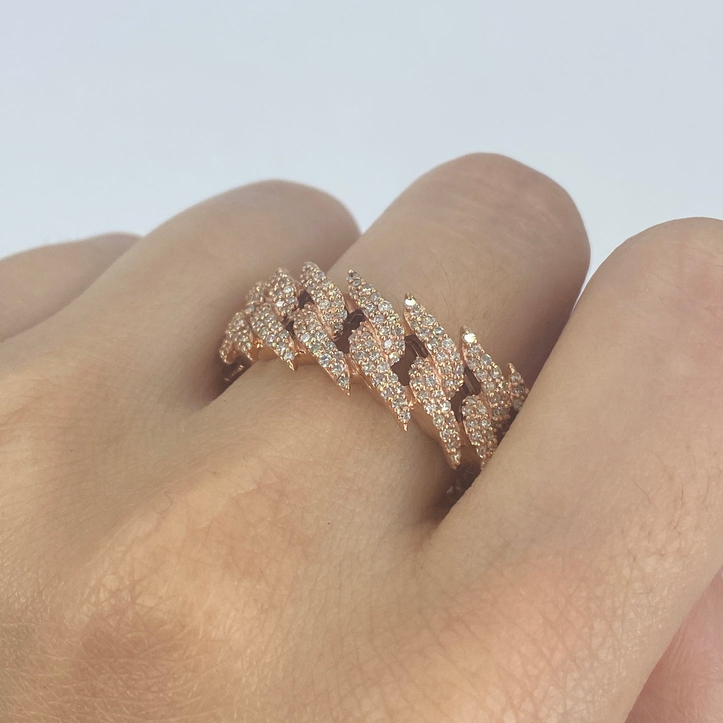 14K Eternity Cuban Thorn Ring 2.3ct