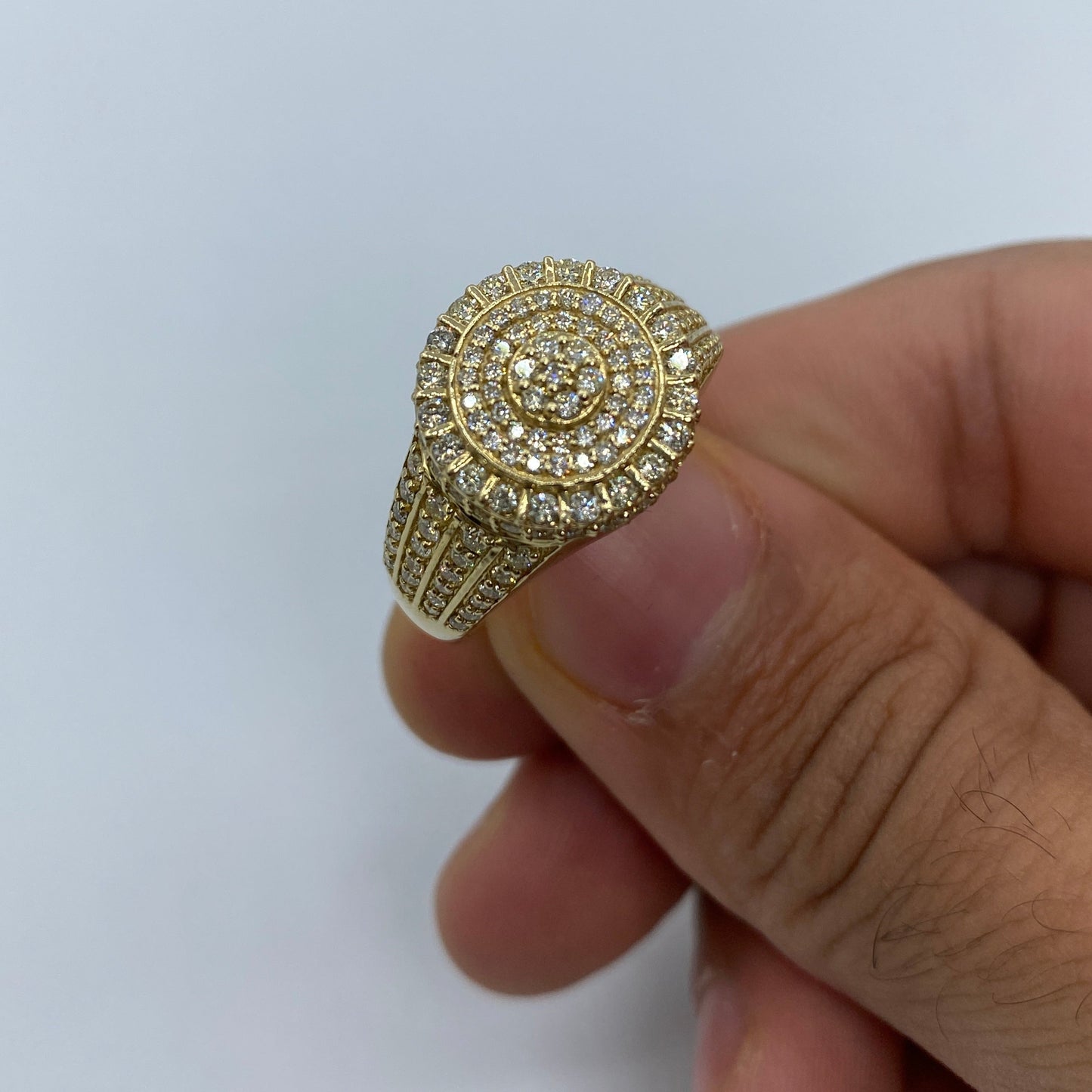 14K Petite Circle Wave Diamond Ring