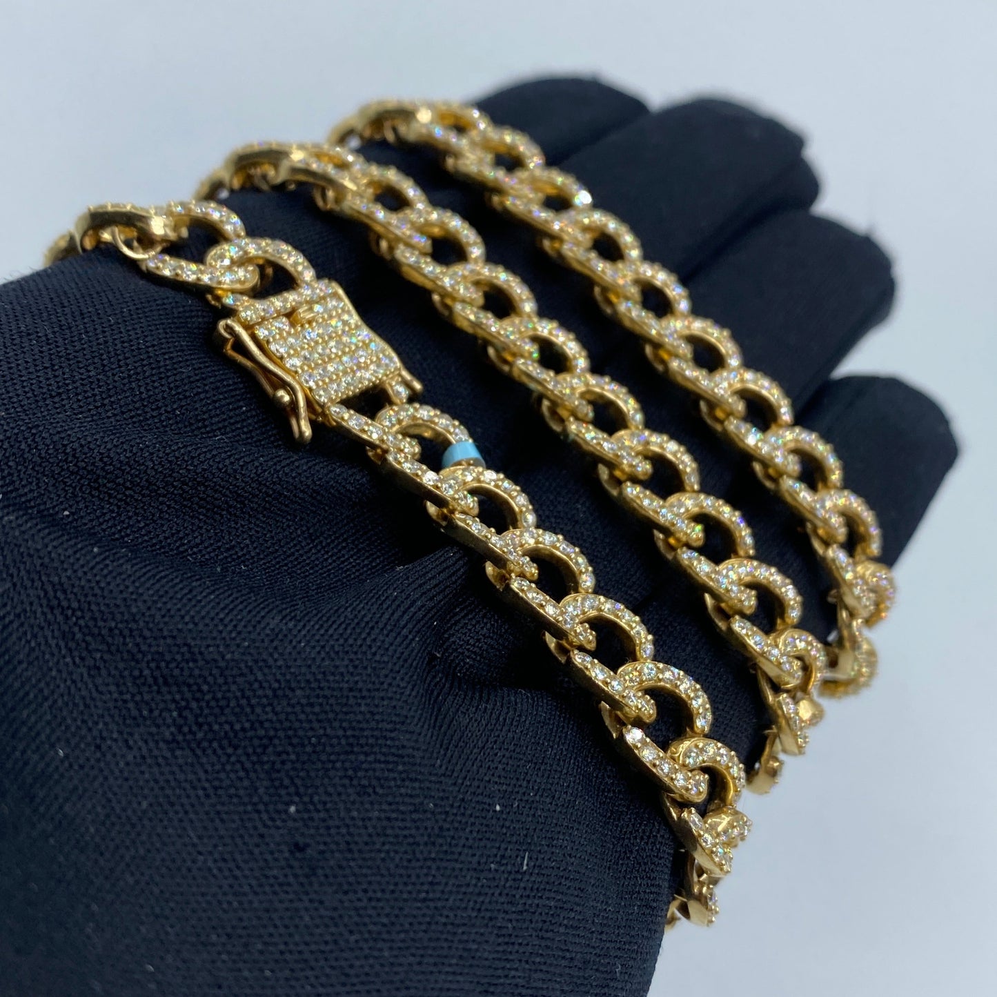 14K Cuban Diamond Necklace