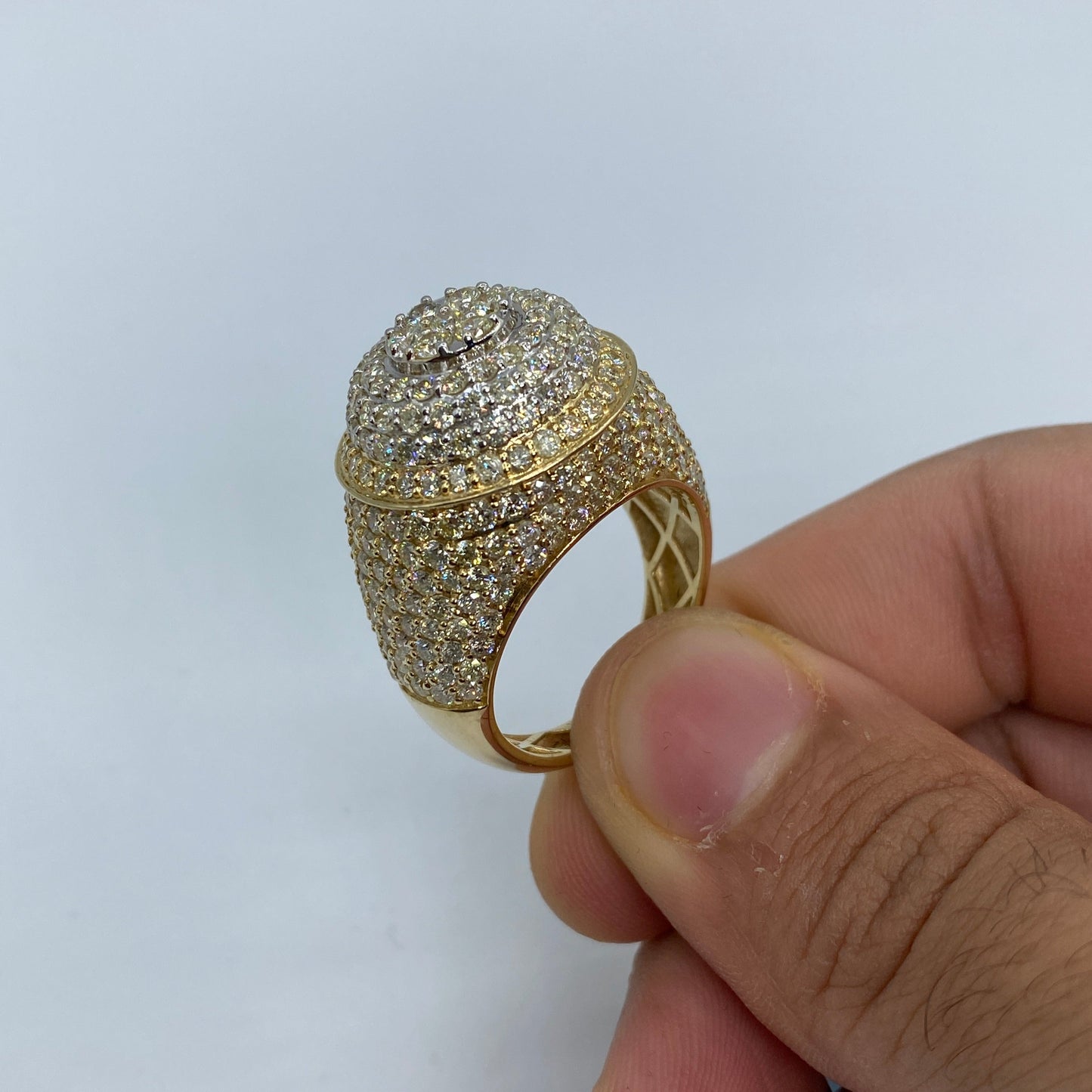 14K Circle King Diamond Ring