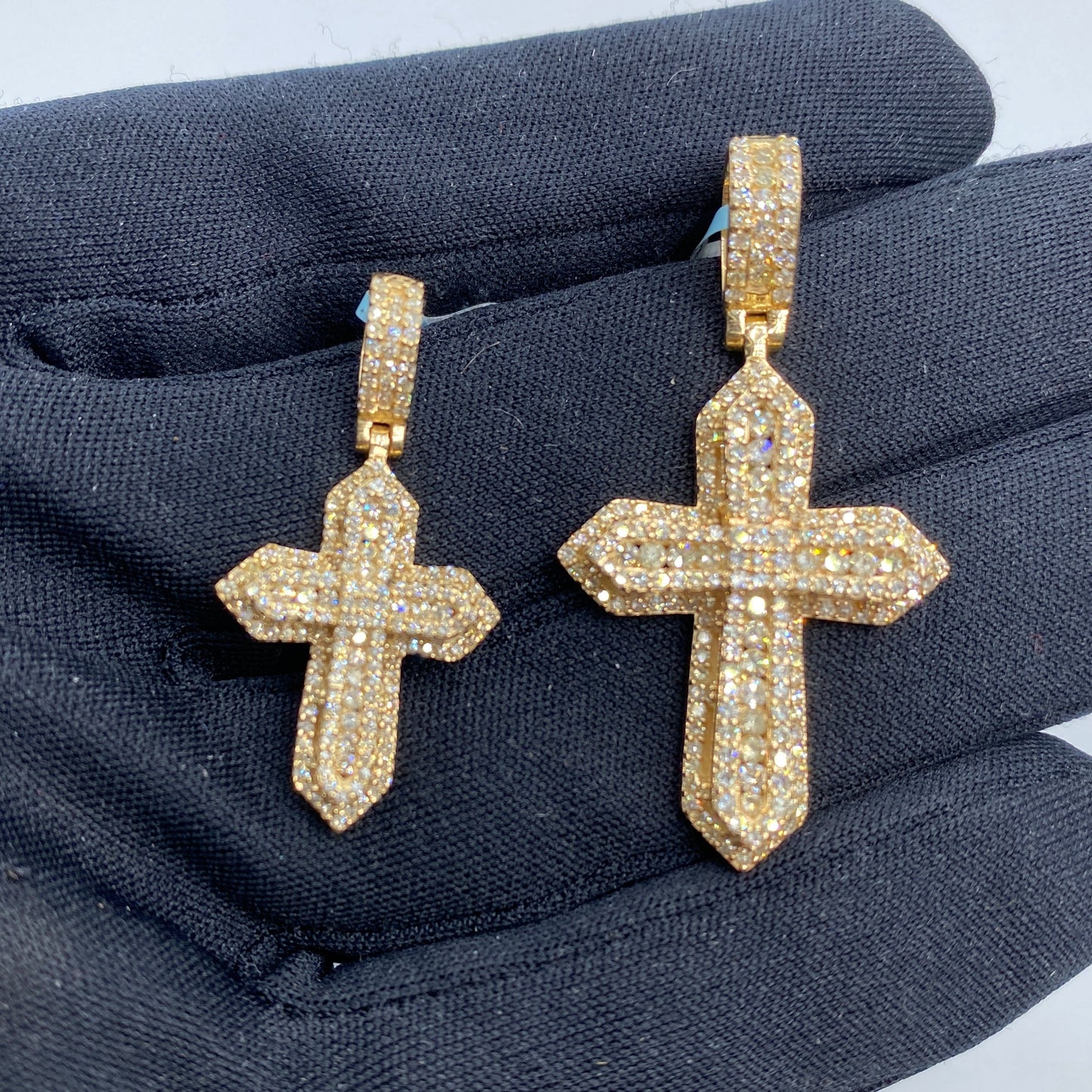 14K Saint 3D Cross Diamond Pendant