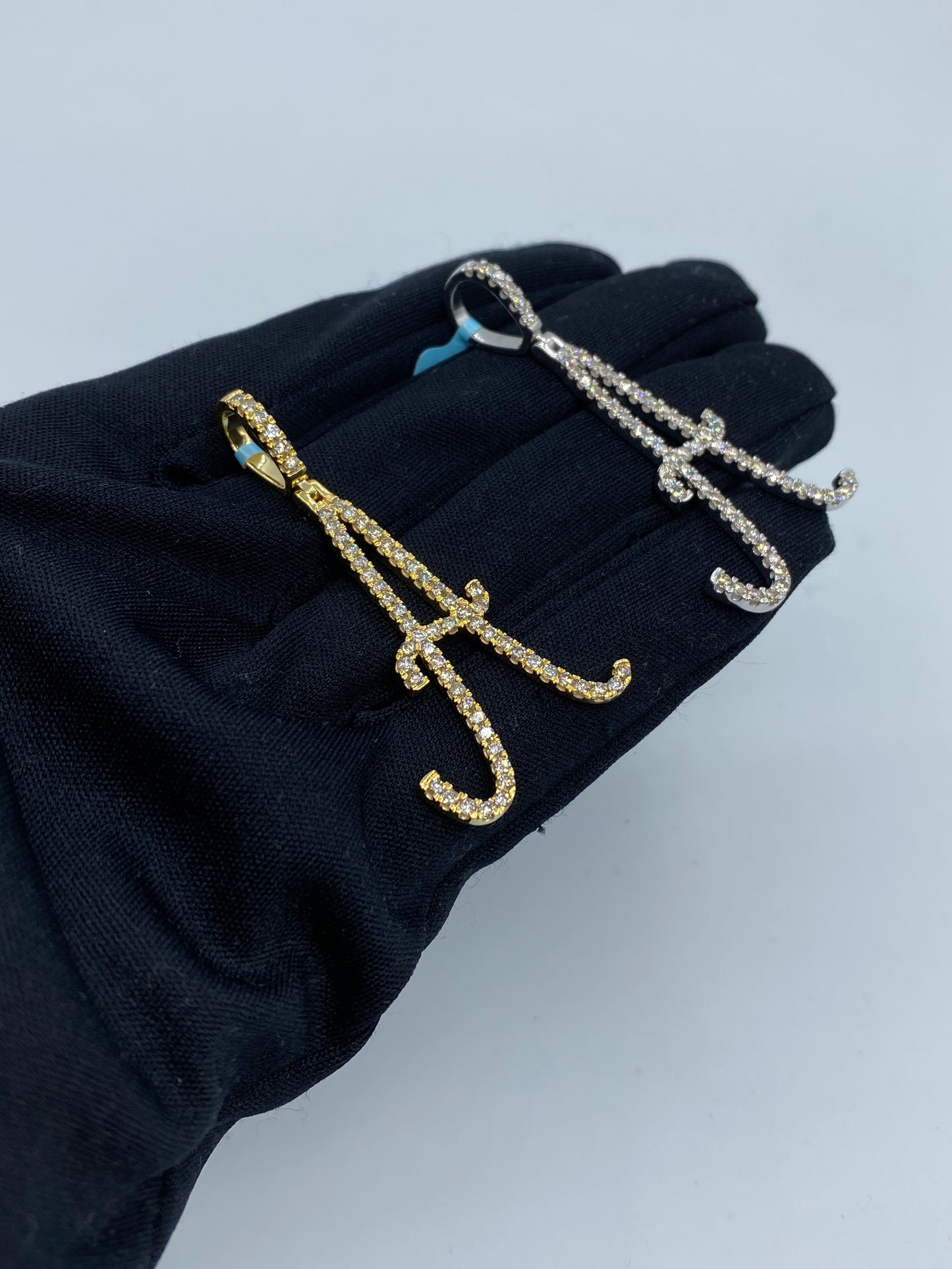14k Initial A Large Script Pendant