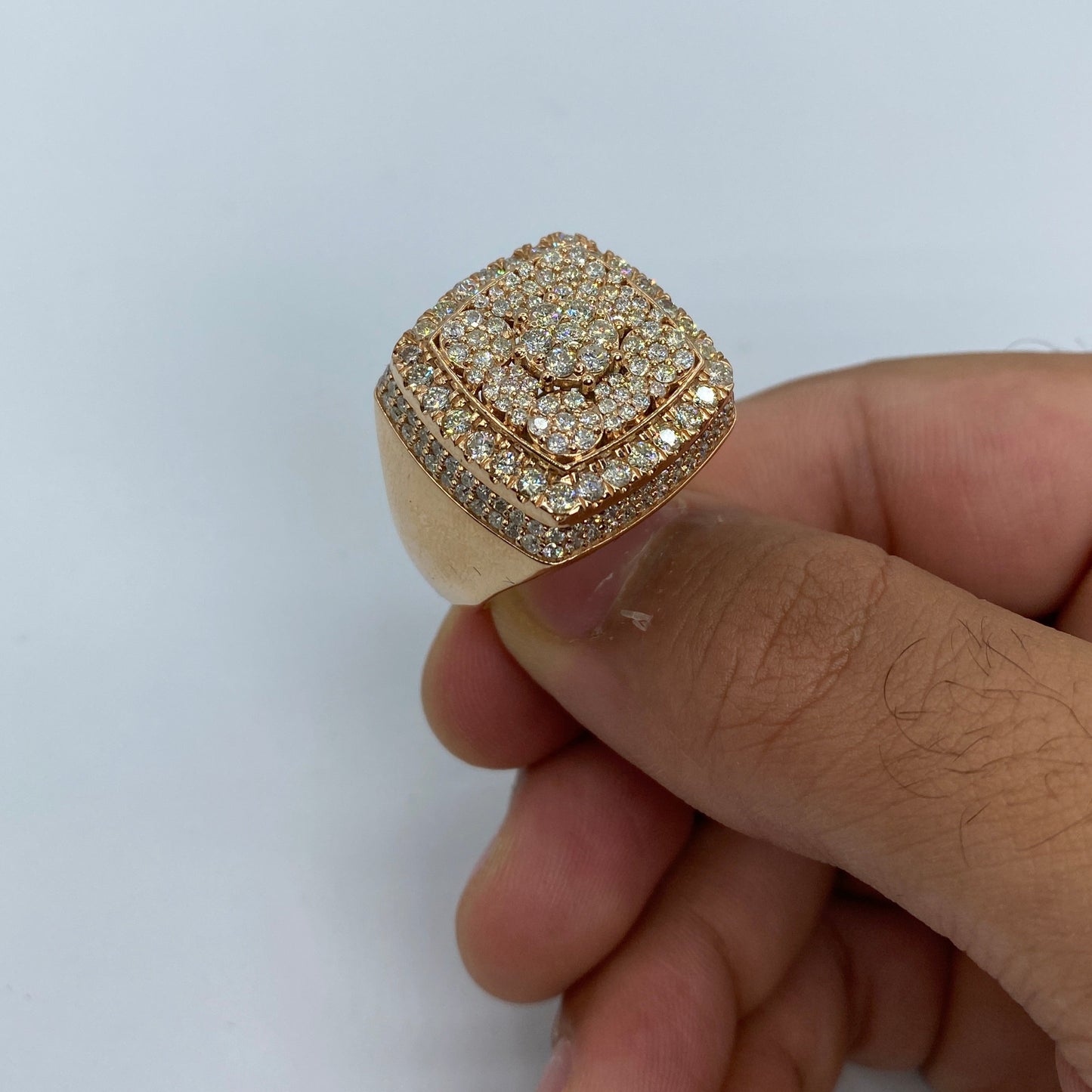 14K Rose Jumbo Diamond Ring