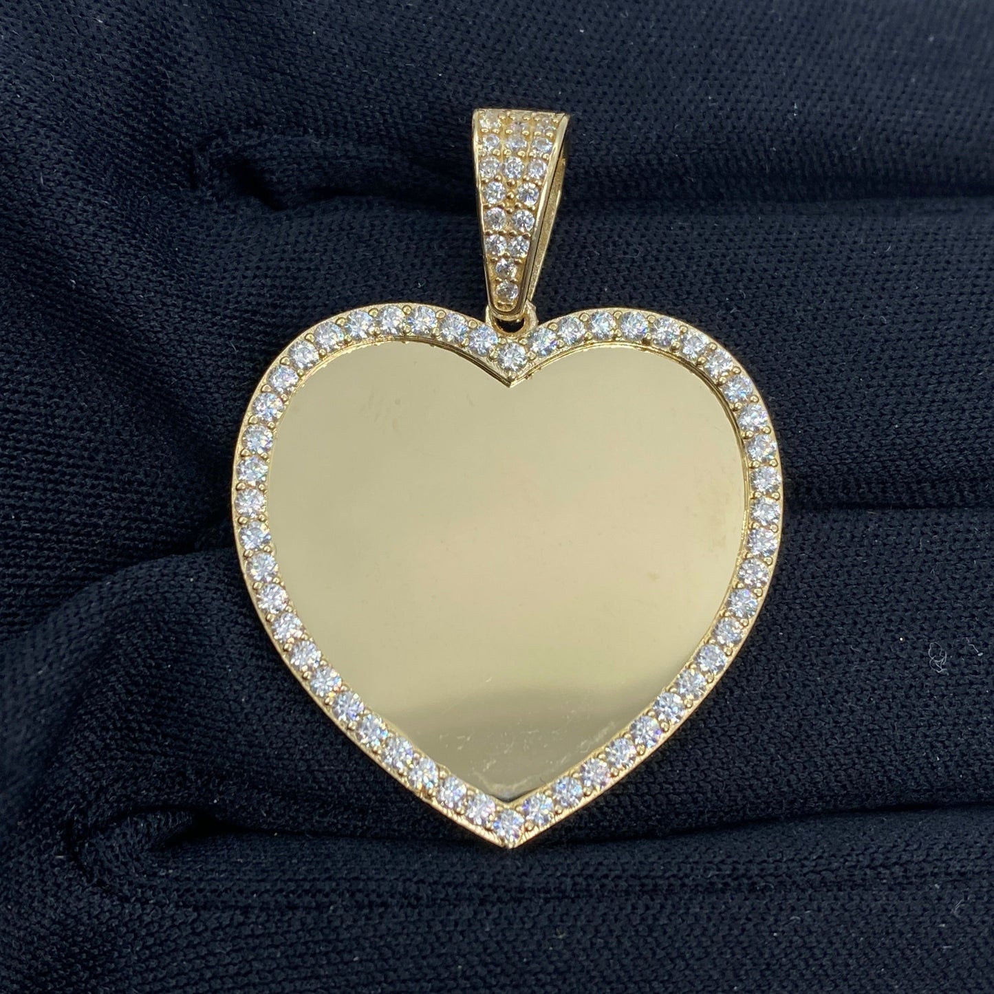 14K Heart Picture Photo Pendant