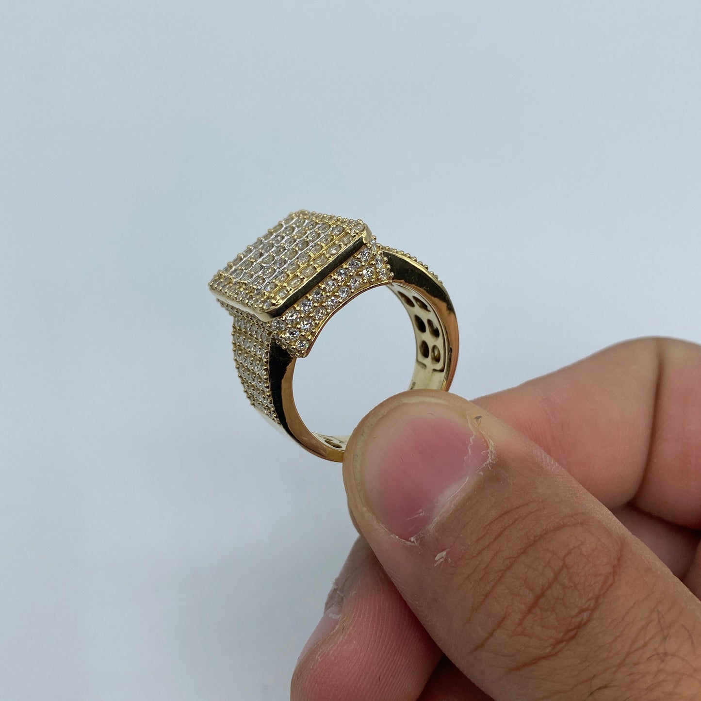 14K Rectangle Diamond Baguette Ring 5.65ct