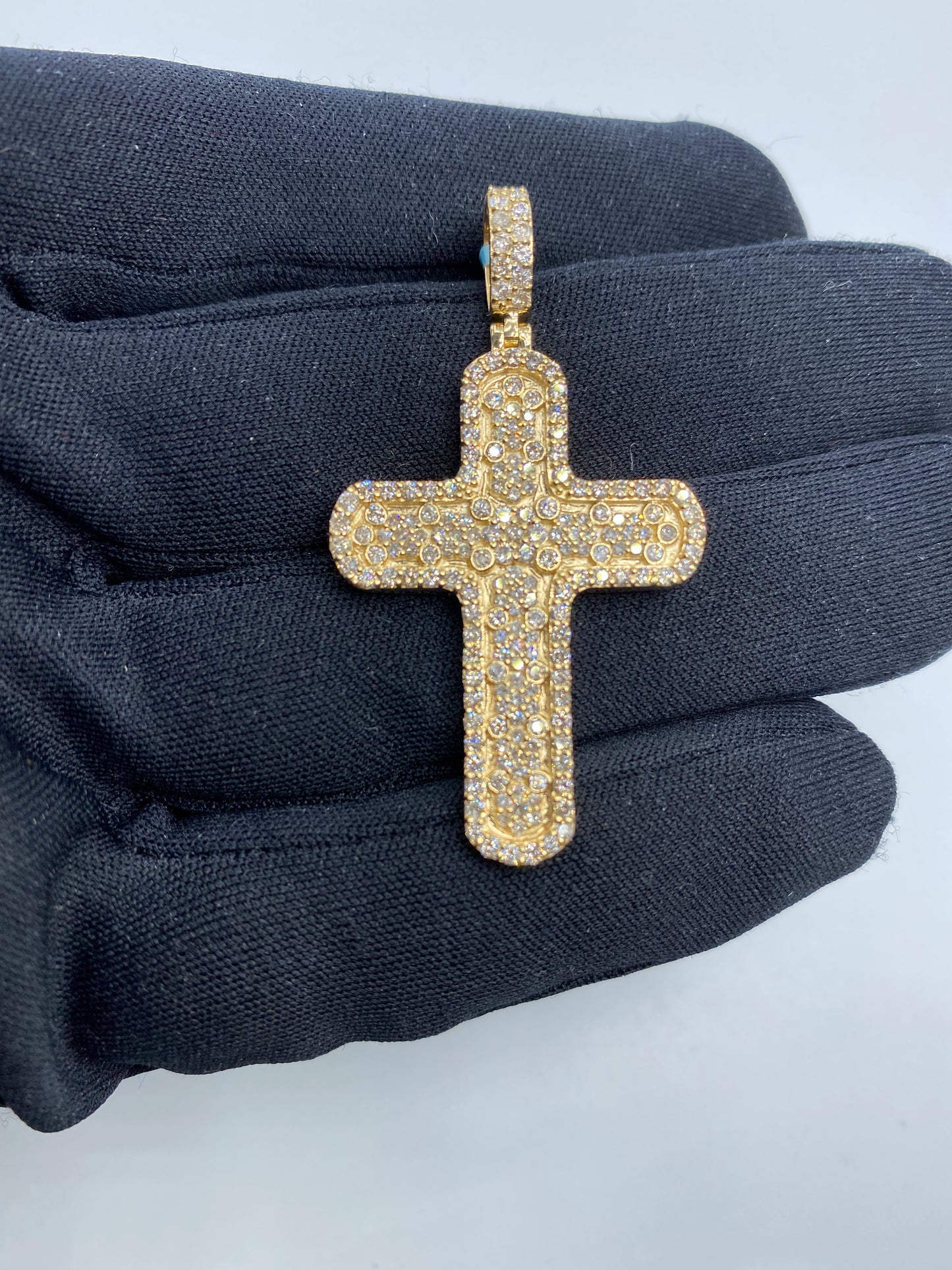 14K Cross Diamond Pendant