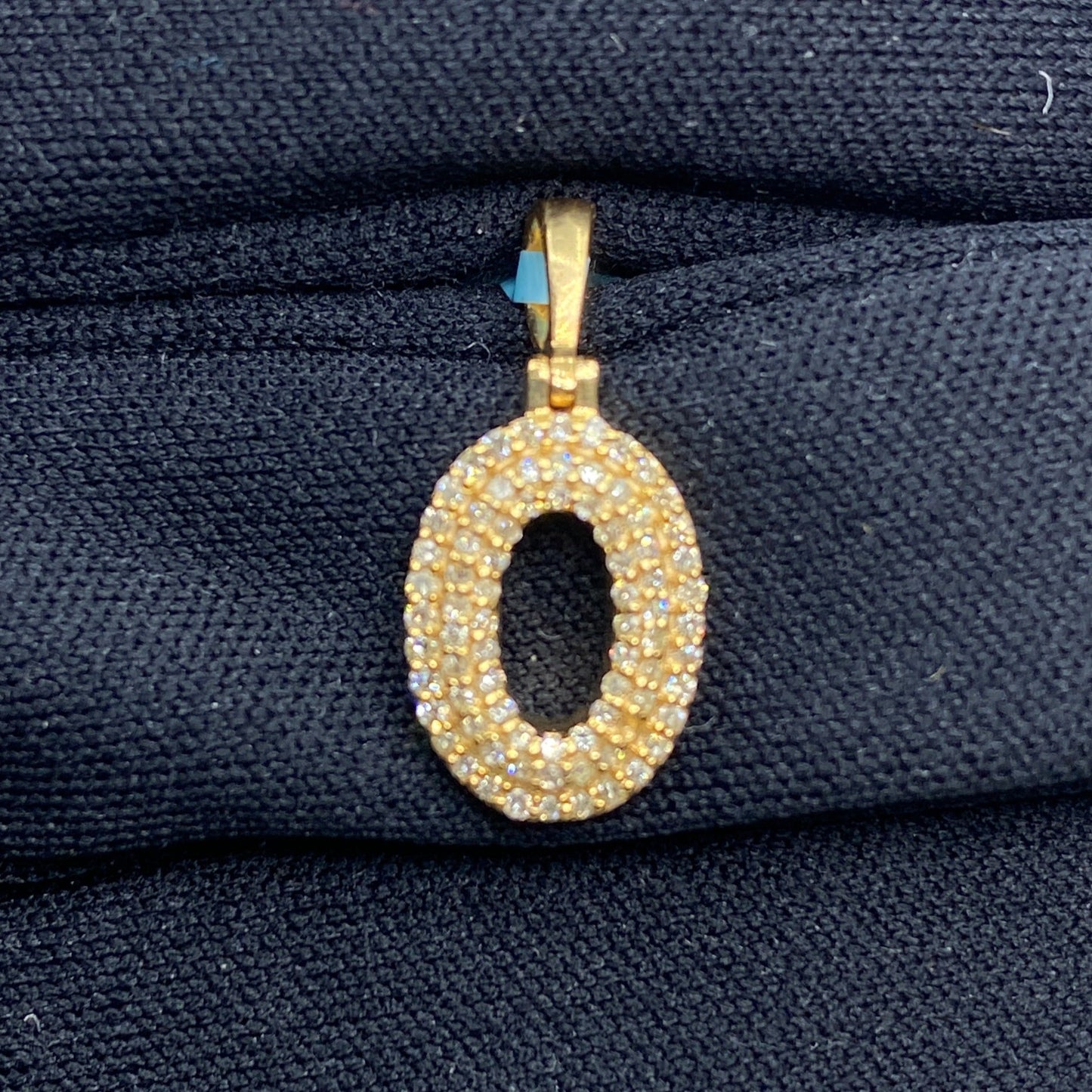 14k Initial O Bubble Pendant