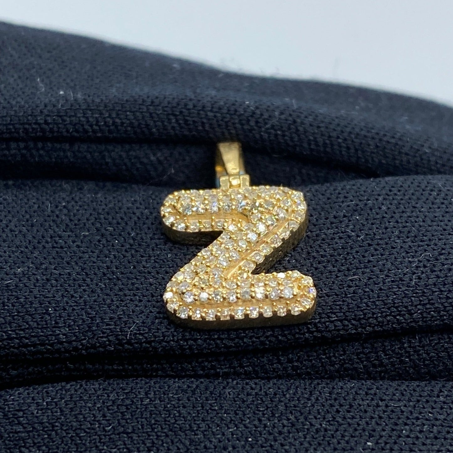 14k Initial Z Bubble Pendant
