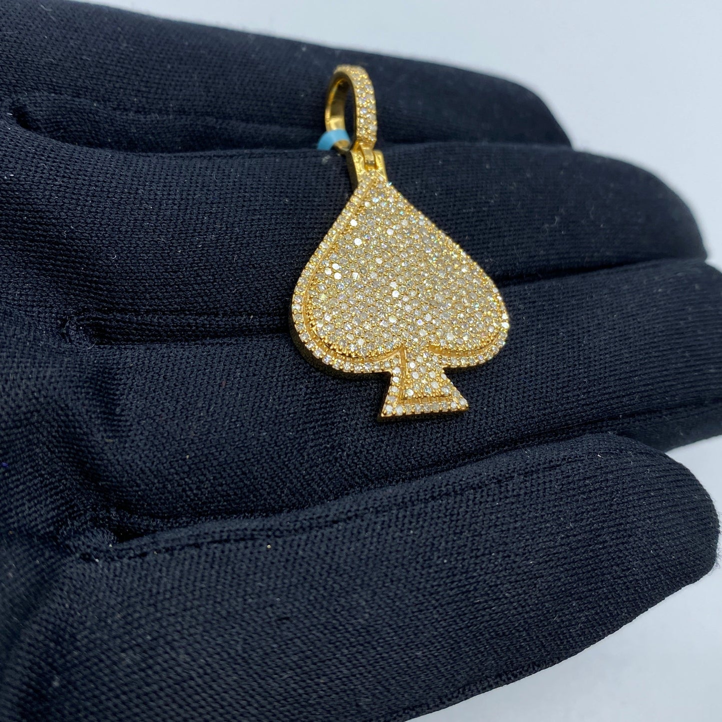 14K Spade Diamond Pendant