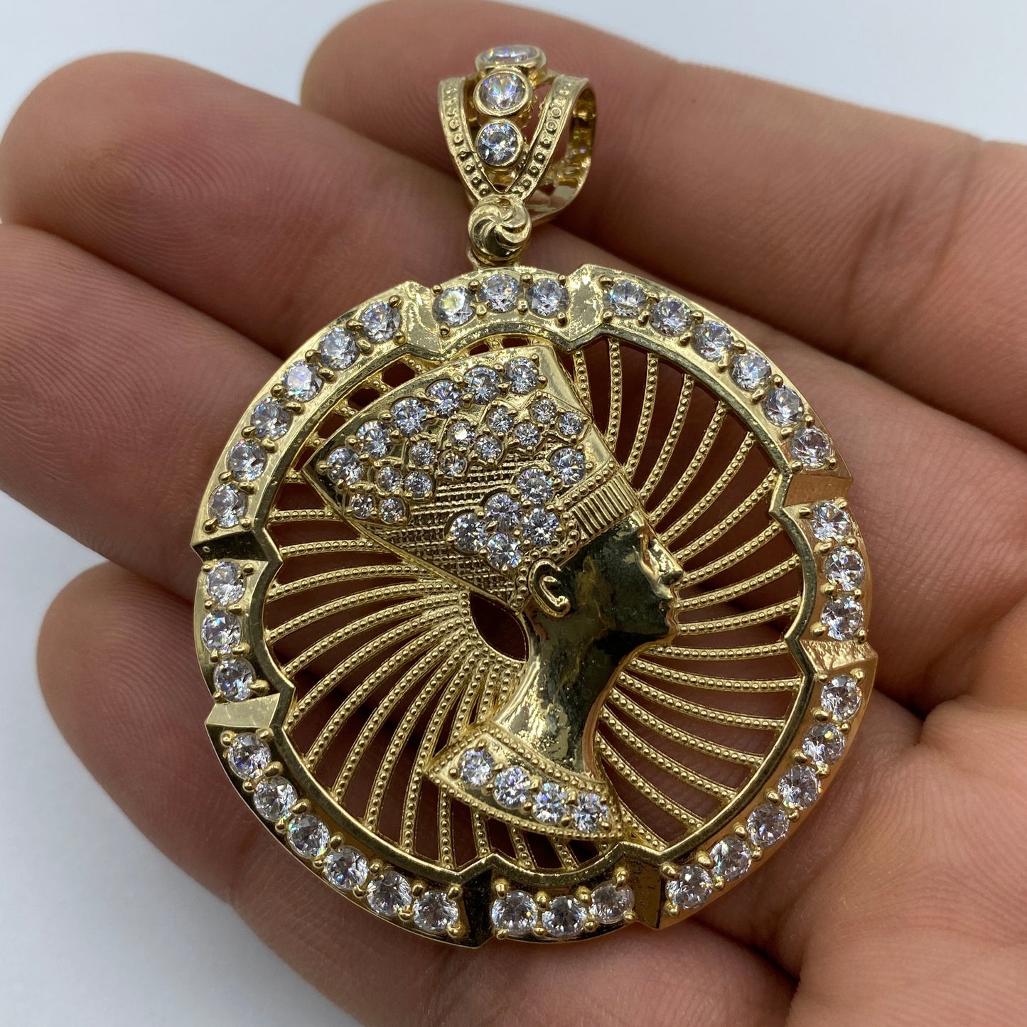 14K Queen Nefertiti Pendant