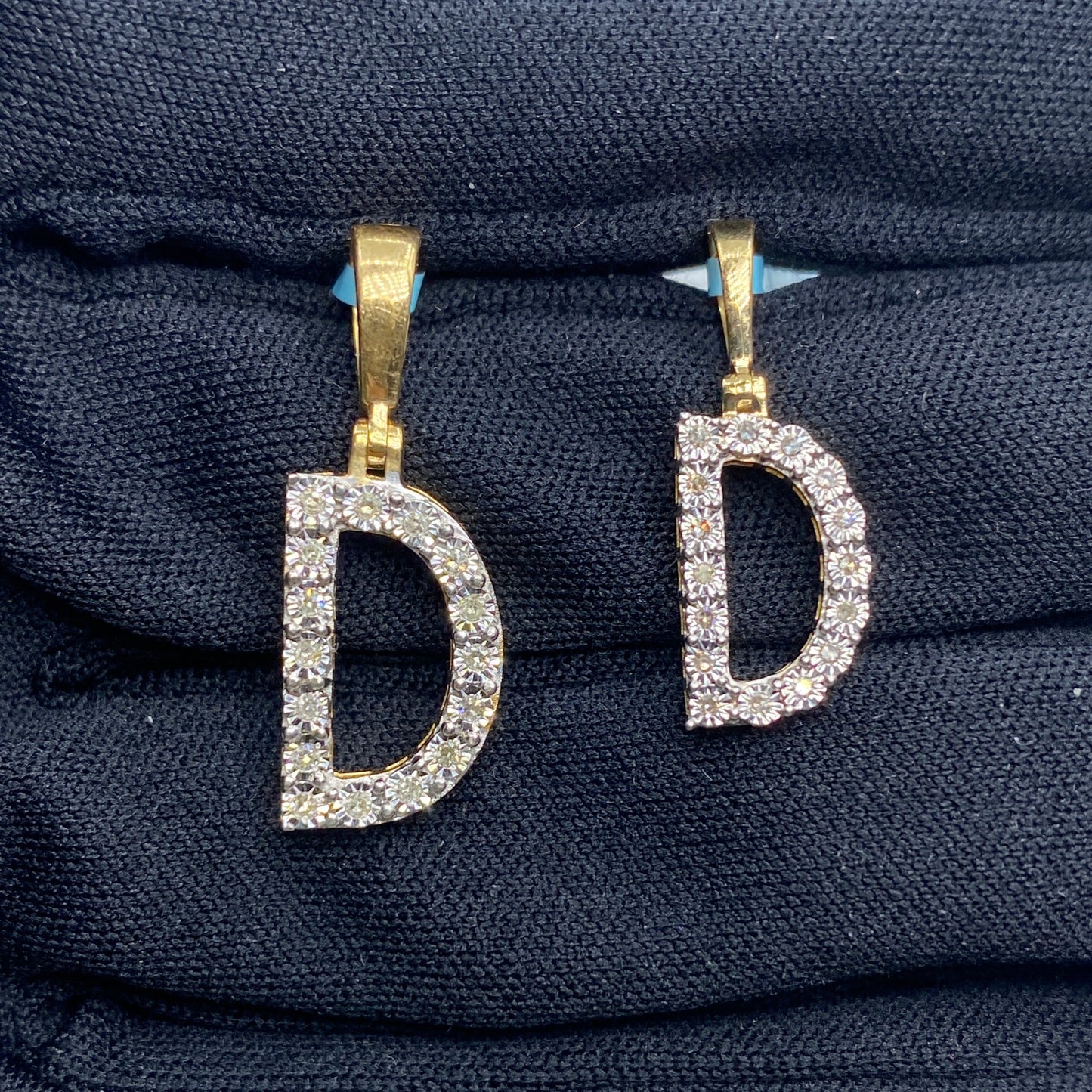 Pave Initial Letter Diamond Pendants Full Collection