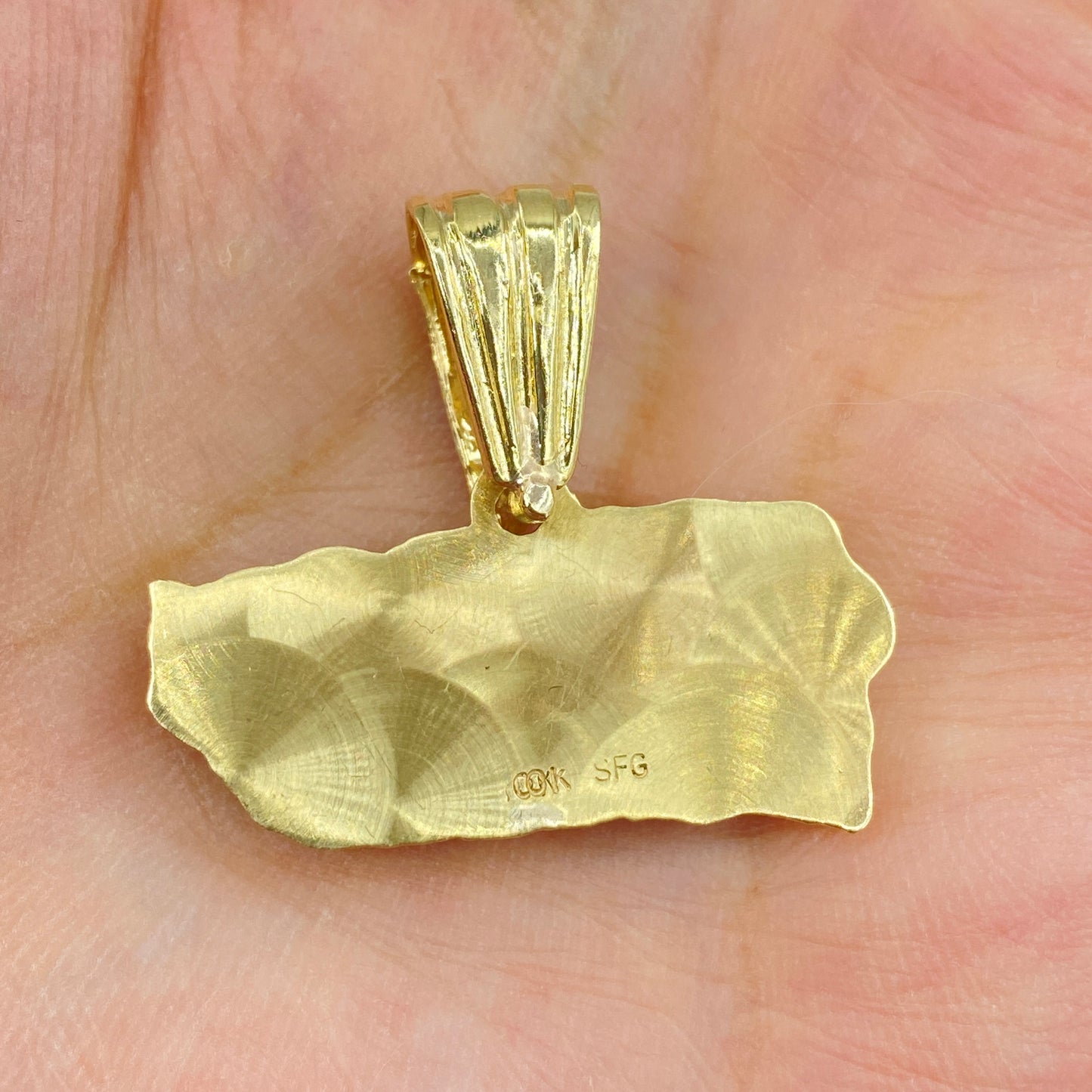 10K Puerto Rico Flag Emblem Pendant