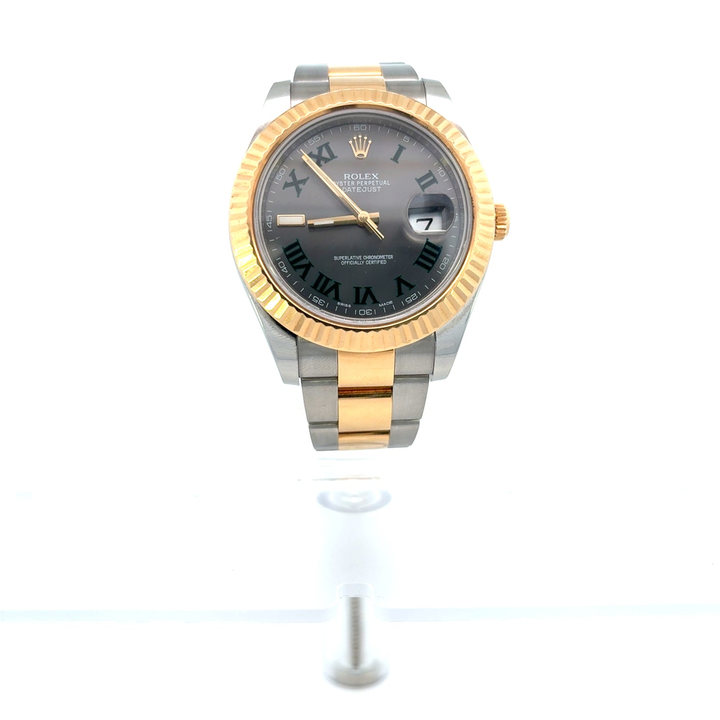 41mm Rolex DateJust Two-Tone Oyster Band Wimbledon Dial