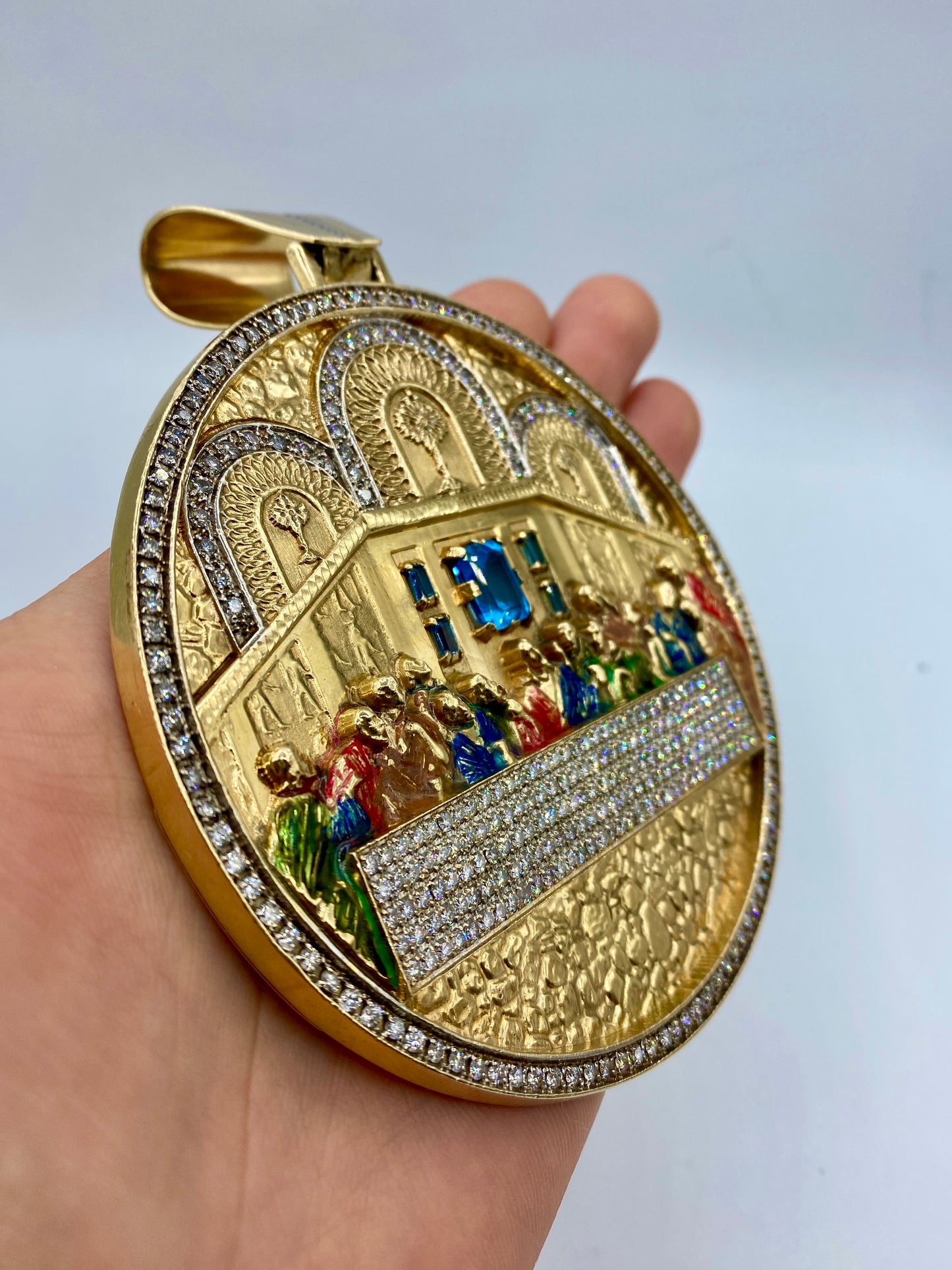 14K Jumbo Last Supper Pendant