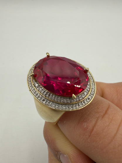 10k Jumbo center stone ring