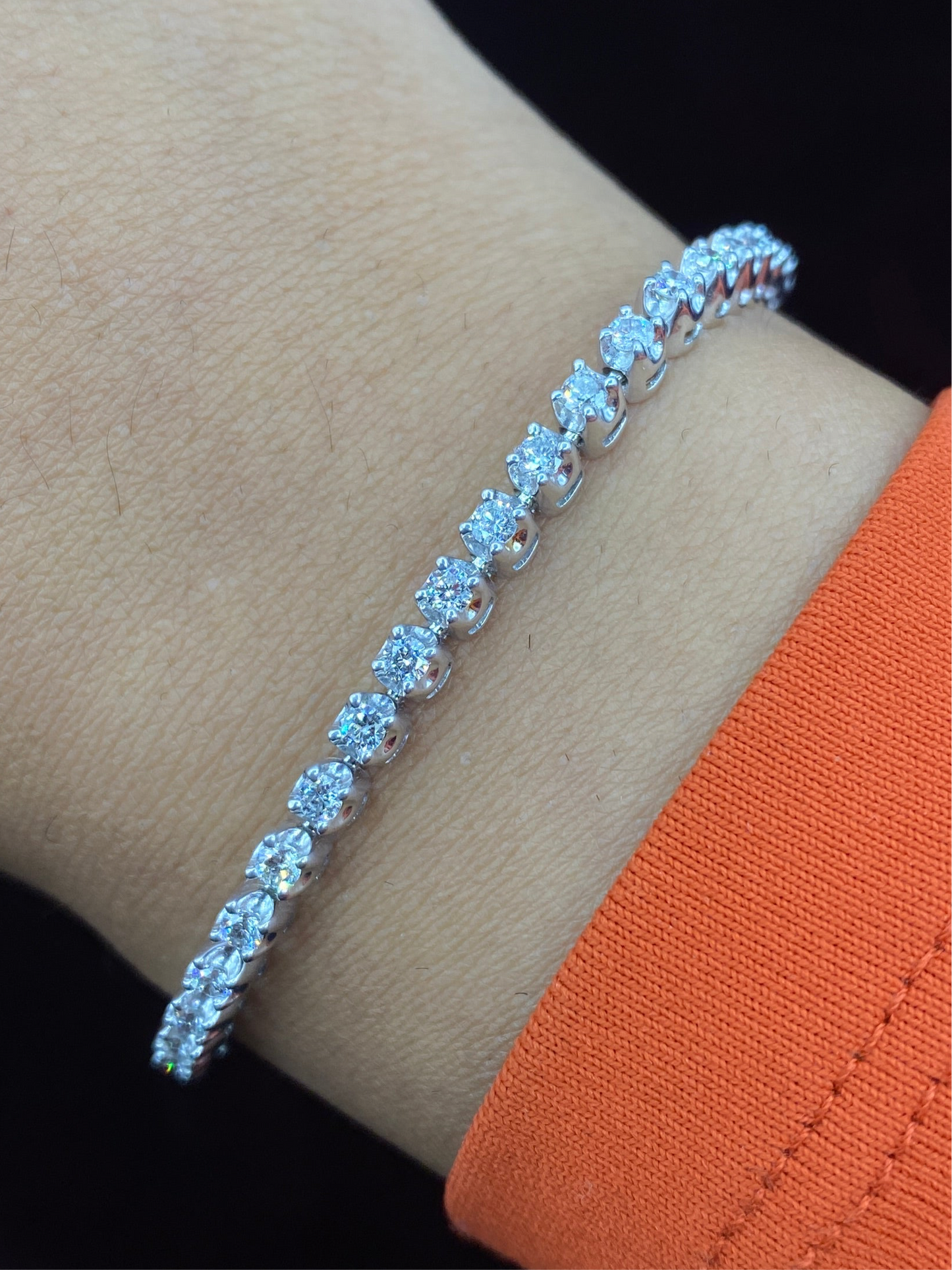 10K Dazzling Diamond Tennis Bracelet