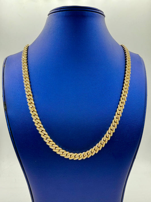 14K 7.8M DIAMOND CUBAN LINK CHAIN