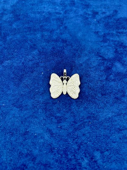 14K Classic Butterfly Diamond Pendant