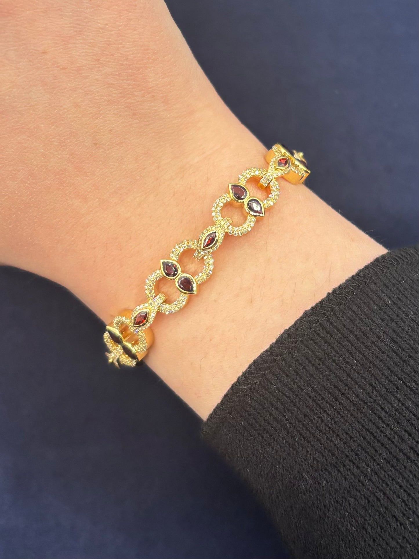 10K “Crimson Radiance” Bracelet