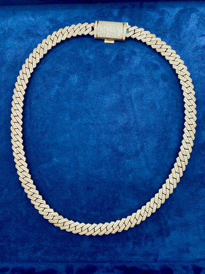 14k Rose Gold Jumbo Diamond Cuban Chain 12mm