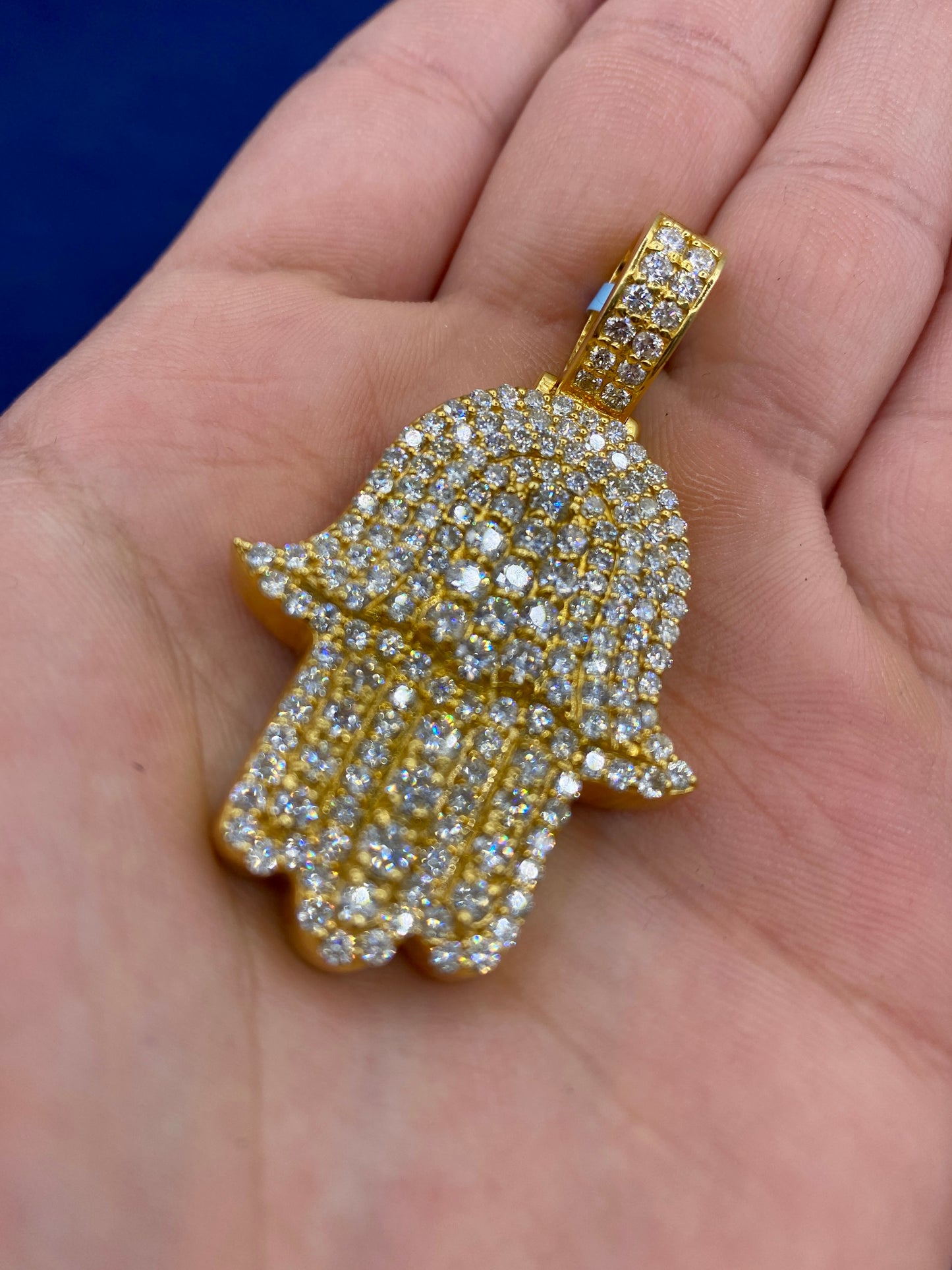 14k Royal Hamsa Pendant