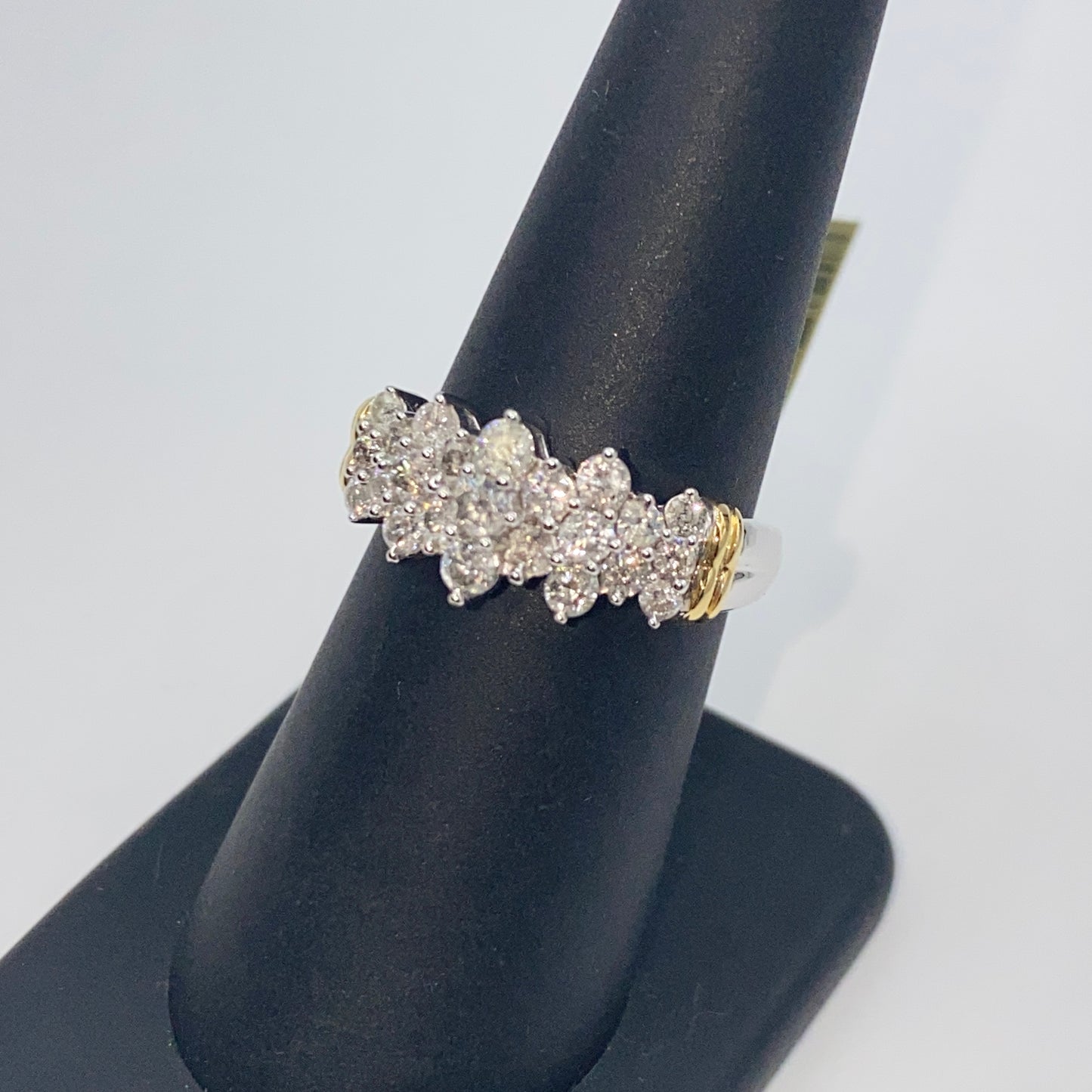 10K Diamond Tiara Two-Tone Engagement Ring
