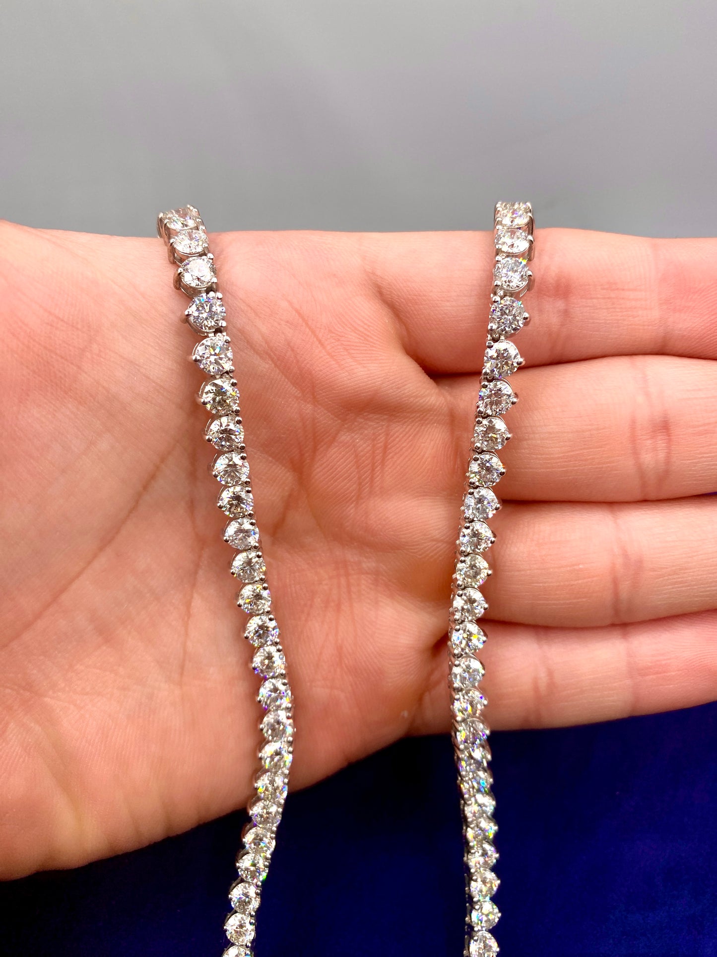 14K 17” Diamond Tennis Necklace