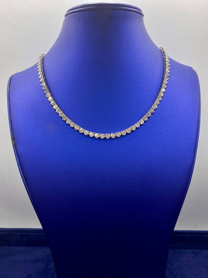 14K 17” Diamond Tennis Necklace