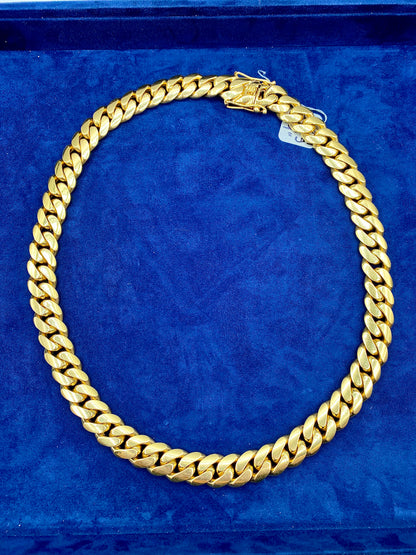 14K Solid Gold Cuban Chain 15mm 24"