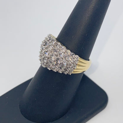 10K Cluster Diamond Ring